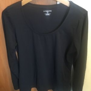 Land’s End black scoop neck shirt